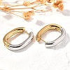 Rectangle Ion Plating(IP) 304 Stainless Steel Hoop Earrings for Women X-EJEW-L287-059GP-5