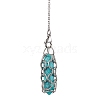 304 Stainless Steel Chain Macrame Pouch Empty Stone Holder Dowsing Pendulums PALLOY-JF02877-02-3