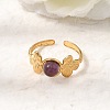 304 Stainless Steel Cuff Open Rings for Women GG-CBAE295-01G-07-1