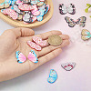 90Pcs 9 Colors Handmade Polymer Clay Pendants CLAY-TA0001-22-14