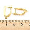 Brass Hoop Earring Findings with Latch Back Closure KK-M286-18G-3