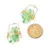 Electroplated Natural Quartz Wire Wrapped Earrings for Girl Women EJEW-JE04645-02-4