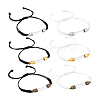 6Pcs 6 Styles Transparent Glass Vial Link Bracelets BJEW-PH01888-6