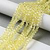 Electroplate Glass Bead Strands X-EGLA-R015-4mm-26-1