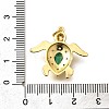 Brass Micro Pave Cubic Zirconia Pendants KK-B128-01G-3