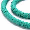 Handmade Polymer Clay Bead Strands X-CLAY-T002-6mm-50-3