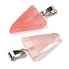 Cherry Quartz Glass Pendants G-B127-04P-11-2