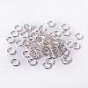 Silver Color Plated Brass Open Jump Rings X-JRC8MM-S-5