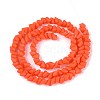 Frosted Opaque Glass Beads Strands GLAA-N017-4mm-14-3