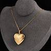 304 Stainless Steel Heart Locket Pendant Cable Chain Necklaces for Women NJEW-M050-04C-G-3