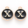 Golden Plated Enamel Alloy Charms ENAM-SZ0001-26B-X-2