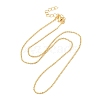 Rack Plating Brass Ball Chain Necklace for Women NJEW-F311-02G-1