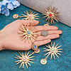 5Pcs 5 Colors Alloy with Resin Big Pendants FIND-TA0004-16-6