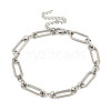 Non-Tarnish 304 Stainless Steel Oval Link Chains Bracelets for Men & Women BJEW-D042-09P-1