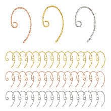 SUPERFINDINGS 90Pcs 3 Colors Brass Earring Hooks KK-FH0006-81