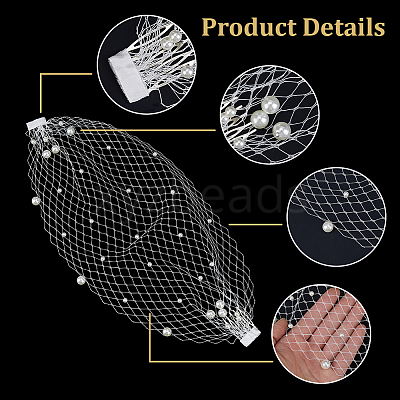 Polyester Fascinator Mesh Face Veil AJEW-CY0002-99-1