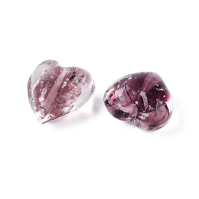 Handmade Foil Glass Beads FOIL-N029-09H-1