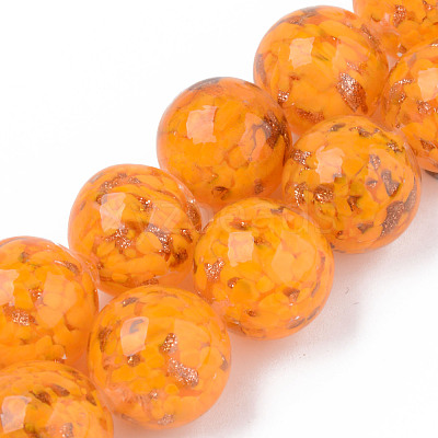 Handmade Gold Sand Lampwork Beads LAMP-S194-008C-07-1