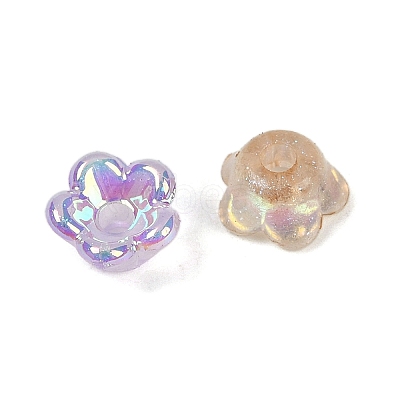 UV Plating Acrylic Bead Caps X-MACR-L008-11B-1