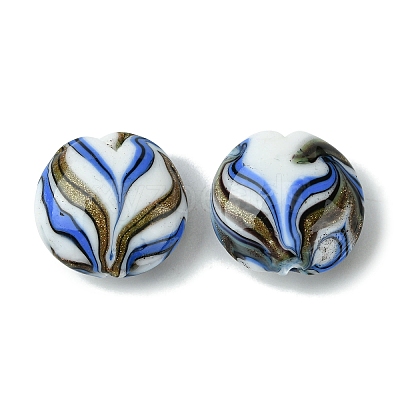 Handmade Gold Sand Lampwork Beads FOIL-B001-02B-1
