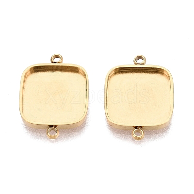 304 Stainless Steel Connector Cabochon Settings STAS-Q113-35G-1
