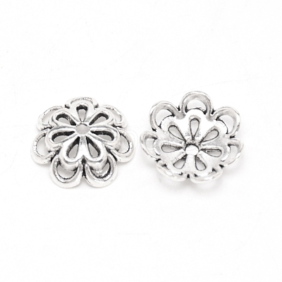 Multi-Petal Tibetan Style Alloy Bead Caps FIND-WH0100-34C-AS-1