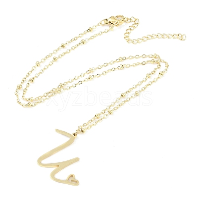 304 Stainless Steel Pendant Necklaces NJEW-H029-02G-U-1
