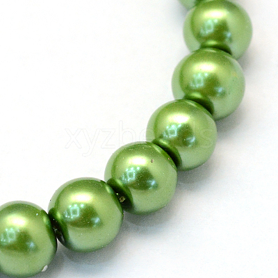 Baking Paint Glass Pearl Bead Strands X-HY-Q003-3mm-13-1