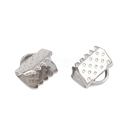 Non-Tarnish 304 Stainless Steel Ribbon Crimp Ends X-STAS-S047-056-1