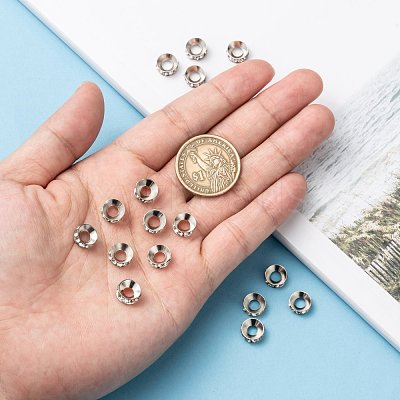 Brass Rhinestone Spacer Beads RB-A020-9mm-01P-1