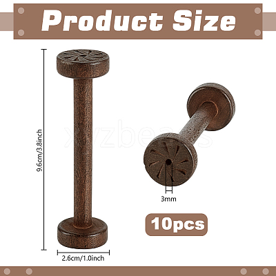 Wooden Bobbins AJEW-WH0031-47B-1