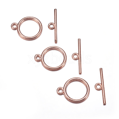 Tibetan Style Toggle Clasps TIBE-A12208-RG-NR-1