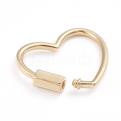 Brass Screw Carabiner Lock Charms ZIRC-I041-08G-1