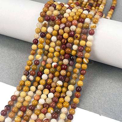 Natural Mookaite Beads Strands X-G-M438-A05-01-1