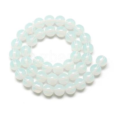 Imitation Jade Glass Beads Strands GR8mm69Y-1