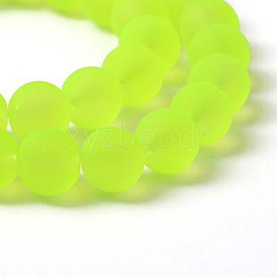 Baking Paint Transparent Glass Bead Strands GLAA-S031-8mm-30-1