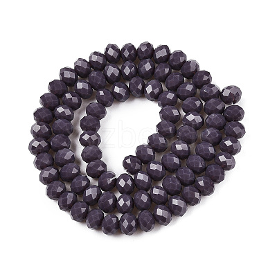 Opaque Solid Color Imitation Jade Glass Beads Strands LS-EGLA-A044-P6mm-D11-1