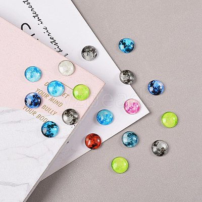 Luminous Glass Cabochons GLAA-SZ0001-12-1