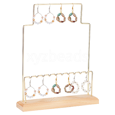 Iron Multi-Tier Earring Display Organizer Holder EDIS-WH0035-05LG-1