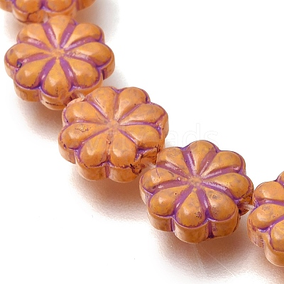 Painted Glass Beads Strands GLAA-Z021-17-1