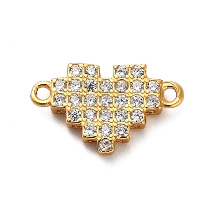925 Sterling Silver Micro Pave Cubic Zirconia Connector Charms STER-U009-03G-01-1