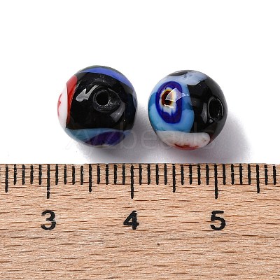 Handmade Millefiori Lampwork Beads LAMP-R003-02B-01-1