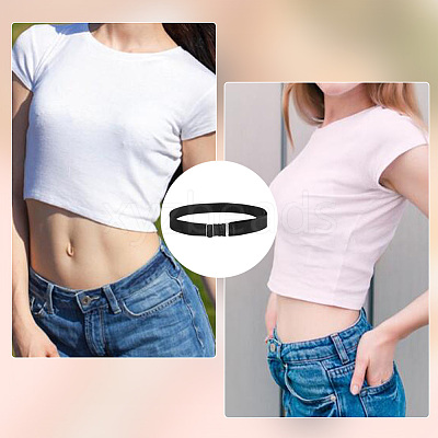 8 Pcs 2 Colors Simple Polyester Shirt Stay Belt AJEW-GO0001-41-1