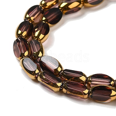 Electroplate Transparent Glass Beads Strands EGLA-Q127-A01-01D-1