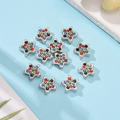 Rhinestone Alloy Pendant RSB357-2-1