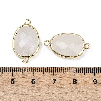 Natural Quartz Crystal Faceted Connector Charms G-K347-11G-19-1