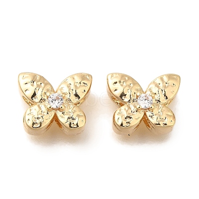 Brass Micro Pave Cubic Zirconia KK-Q001-04G-02-1