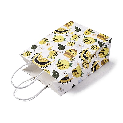 Bees Theme Rectangle Paper Bags LS-CARB-F012-02E-1