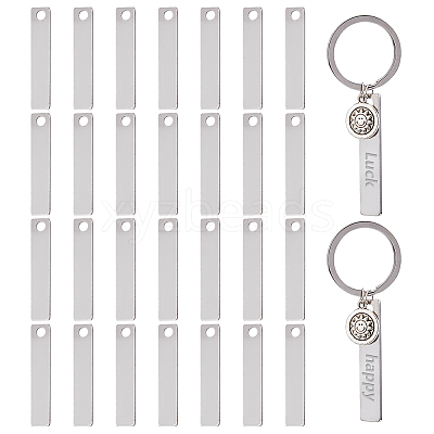 40Pcs 201 Stainless Steel Pendants STAS-DC0016-30B-1