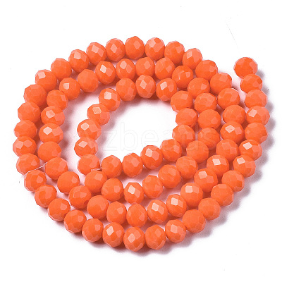 Opaque Solid Color Glass Beads Strands X-EGLA-A034-P6mm-D20-1